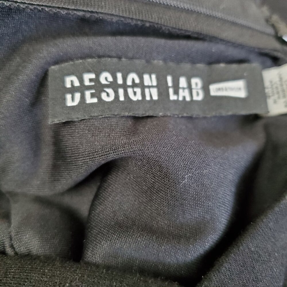 Design Lab Black Sleeveless Dress Large Geometric Tribal Print Partial Open Back - Picture 9 of 11